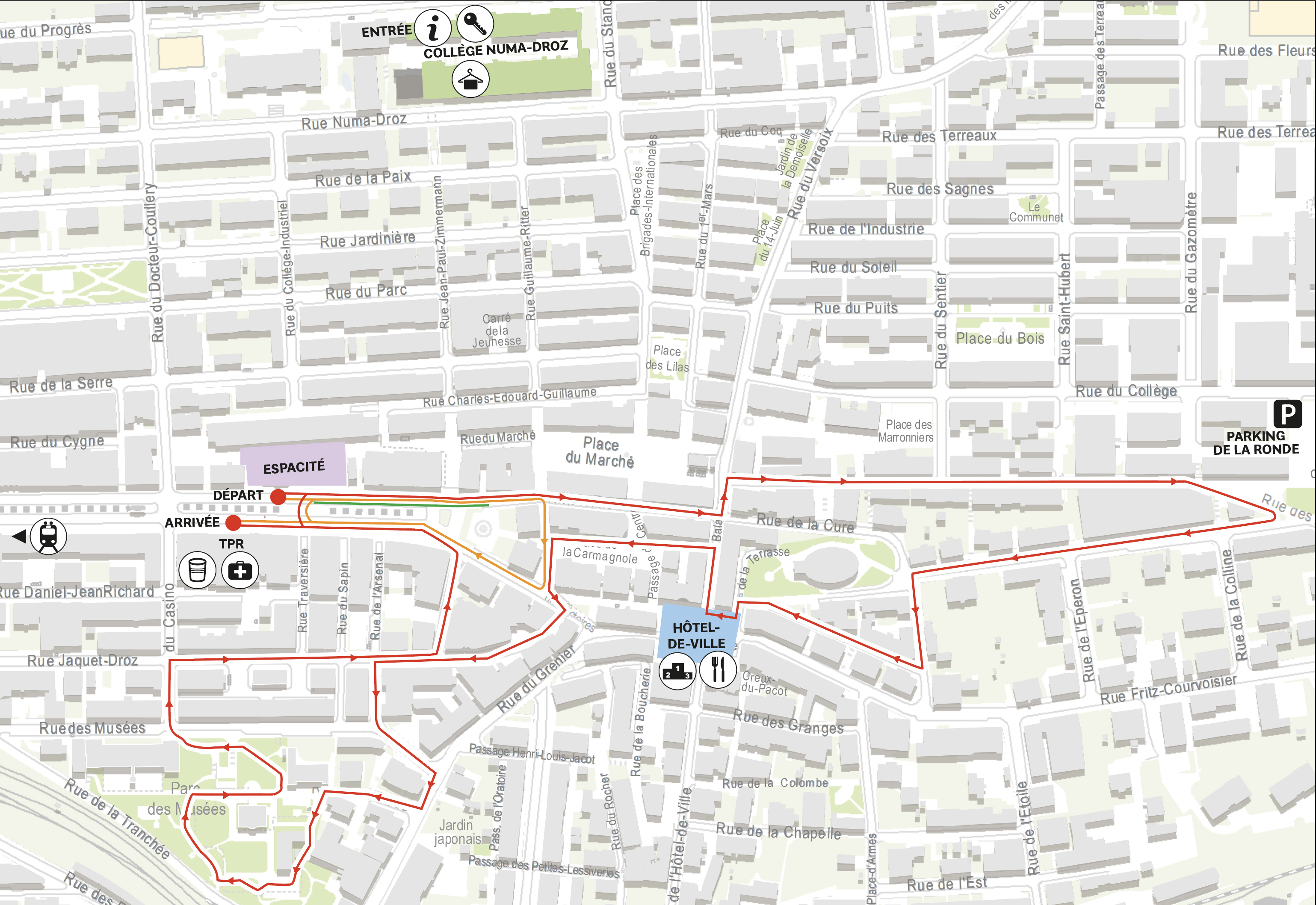 Plan du parcours corrida